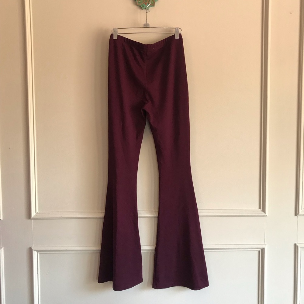 Stretchy bell-bottom/flare pants, Size M